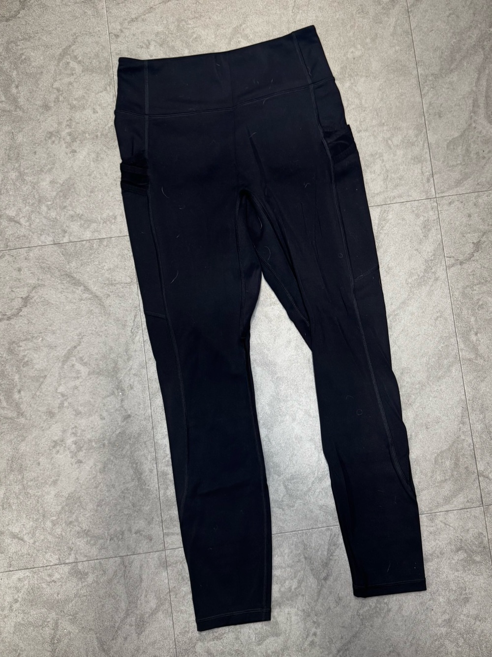 Fabletics Black High-Waist Leggings with Side Pockets